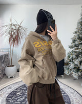 イーデンオアシスブラッシュドフードジップアップ
