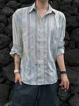 Quad Stripe Linen Shirt 3C