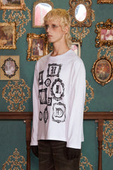 フレームロゴロングスリーブTシャツ / ホワイト