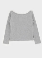 [MADE] ケンデルヘンリーネックオフショルダーロングスリーブTシャツ
