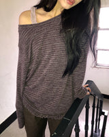 Herin Stripe Frill Long Sleeve T-Shirt