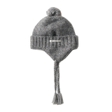 Folded Bell Earflap Beanie (Gray)