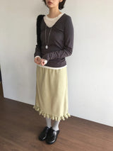 Bagel frill knit skirt (2color)