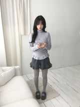 ラウンドファーメリージェーンシューズ