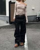 ウエスタンパッチワイドパンツ