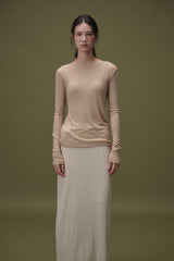 Jersey Long skirt (Beige)