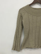 Off-Shoulder Cable Sweater