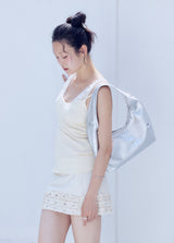Patch Hobo bag (silver)