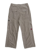 GARMENT-DYED DISTRESSED BELT LOOP POCKET CROSS PLEAT COLOR-TOOTH ZIPPER DRAWSTRING CARGO PANTS