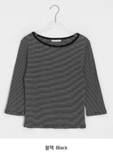 チハカラーボーダー長袖Tシャツ