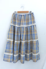 Hazel latte checkered skirt