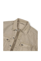 DYED 3 ZIP TRUCKER (BEIGE)