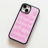 レタリンググロッシーガラスバンパーケース (pink)