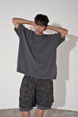 VINTAGE P. DYEING CUT-OUT 1/2 BOX TEE (Charcoal)