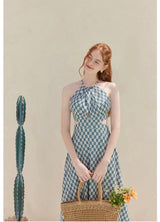 Dahlia Halter Dress Green