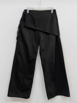 Lace Wrap Balloon Fit Wide Pants