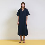 バックカットアウトドレス (Navy)