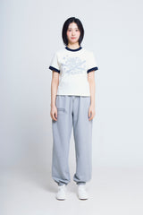 universe print ½T-shirts_ivory/navy