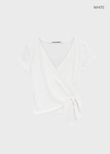 [MADE] Flopit Wrap Short Sleeve Top
