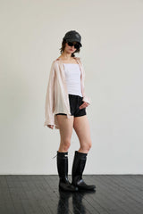 LUMINOUS OVERSIZED SHIRT / ROSE PINK