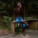 Openwork Collar Wool Knit_Brown