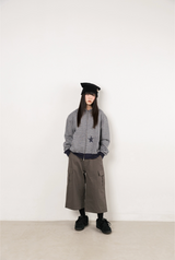 Twister Star Pocket Stripe Hoodie Zip-up - Grey 