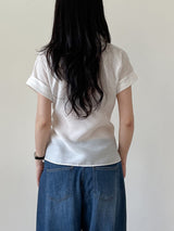 [Short Sleeve ver.] Kaya Wrap See-through Roll-up Shirt