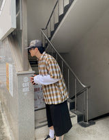 No.1255 T check half SHIRT (3color)