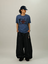 DZ Retro Star Printing Crop 1/2 T