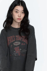 26FW★デビル ベア レイヤード ピグメント ロングスリーブ