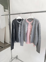 Layered Split Round Cardigan