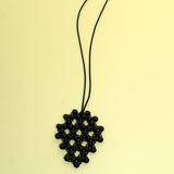 WEAVE PENDANT NECKLACE BLACK