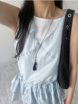 Tassel drop layered necklace