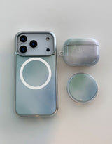 [MADE] ミスティオリーブ シルバー エポキシ MagSafeバンパー iPhoneケース