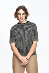 Posh Cable Stone Washing Knit