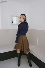 Real Button Embroidered Knit Cardigan