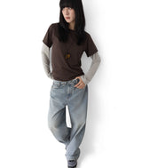 Tendi Fold-Over Wide Jeans