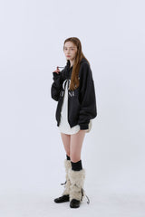 LT ROUGH HOOD ZIP-UP_CHARCOAL