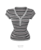 Emily stripe V top