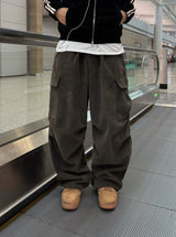 LOG CORDUROY CARGO PANTS