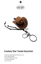 Cowboy Star Tassle Keychain