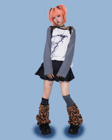 グランジ ストライプド ボックス Tシャツ