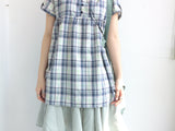 pastel checkered cotton dress