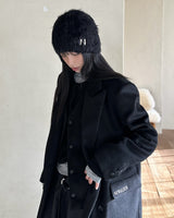 NEWALRIN emblem Fur Beanie