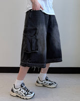 Faded Vintage Bermuda Cargo Denim