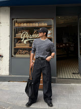 フレンチストライプロングスリーブTシャツ