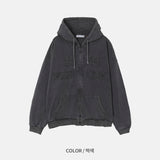 ナーヴ ピグメント フード付き ジップアップ (3色)