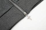 Kaelin Stud Pocket Hood Zip-Up