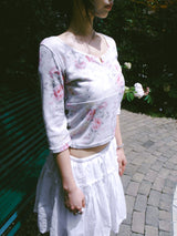 VINTAGE ROSE 3/4 T-SHIRT IVORY