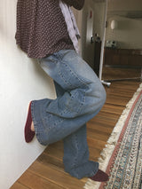 Maxs Basic Wide Bootcut Denim Pants
